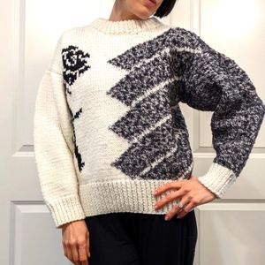 Vintage Black & White Sweater